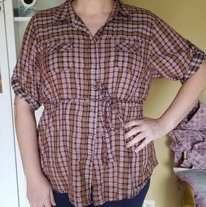 Torrid Plaid Snapp Front Shirt